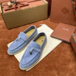 Loro Piana Summer Charms Walk Women's Suede Moccasin FAE5444 T15 - Image 7