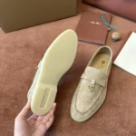 Loro Piana Summer Charms Walk Women's Suede Moccasin FAE5444 D044 - Image 7