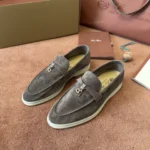 Loro Piana Summer Charms Walk Women's Suede Moccasin FAE5444 MOTT