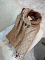 Gucci Men's GG Wool Cashmere Scarf 35x190cm - Image 8