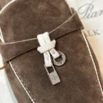 Loro Piana Charms Walk Babouche Women's Suede Mule FAL5900 H0X4 - Image 7