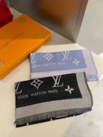 Louis Vuitton Monogram Silk Wool Scarf 75x200cm - Image 8