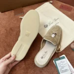 Loro Piana Charms Walk Babouche Women's Suede Mule FAL5900 H755 - Image 7