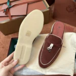 Loro Piana Charms Walk Babouche Women's Suede Mule FAL5900 ROB4 - Image 7