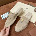 Loro Piana Charms Walk Babouche Women's Suede Mule FAL5900 A120 - Image 7