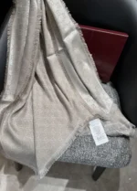 GUCCI Classic Silver Silk Scarf 140x140cm - Image 8