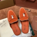 Loro Piana Charms Walk Babouche Women's Suede Mule FAL5900 LOA2 - Image 7