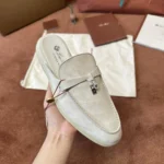 Loro Piana Babouche Charms Walk Women's Suede Mule FAI1543 A760 - Image 7