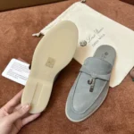 Loro Piana Babouche Charms Walk Women's Suede Mule FAI1543 508G - Image 7