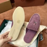 Loro Piana Babouche Charms Walk Women's Suede Mule FAI1543 30F4 - Image 7