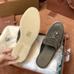 Loro Piana Babouche Charms Walk Women's Suede Mule FAI1543 50W3 - Image 8