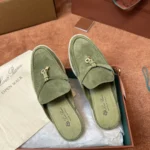 Loro Piana Babouche Charms Walk Women's Suede Mule FAI1543 50KY - Image 8