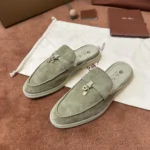Loro Piana Babouche Charms Walk Women's Suede Mule FAI1543 507C