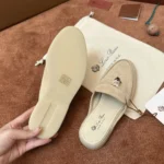 Loro Piana Babouche Charms Walk Women's Suede Mule FAI1543 2096 - Image 7