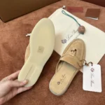 Loro Piana Babouche Charms Walk Women's Suede Mule FAI1543 DOIW - Image 7