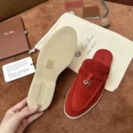 Loro Piana Babouche Charms Walk Women's Suede Mule FAI1543 W888 - Image 7