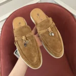 Loro Piana Babouche Charms Walk Women's Suede Mule FAI1543 HA85 - Image 7