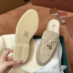 Loro Piana Babouche Charms Walk Women's Suede Mule FAI1543 DOEE - Image 8