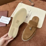 Loro Piana Babouche Charms Walk Women's Suede Mule FAI1543 HOVY - Image 7