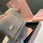 Miu Miu Ribbed Knit Cashmere Scarf - Image 8