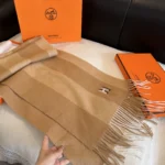 Hermès H Logo Reversible Lambswool Scarf - Image 8