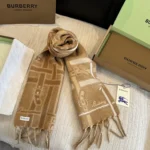 Burberry Equestrian Print Reversible Cashmere Scarf - Image 9