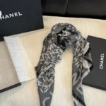 Chanel 26C CC Logo Square Scarf 122cm - Image 9