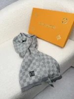 Louis Vuitton Petit Damier Knit Wool Scarf - Image 8