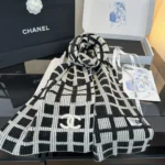 Chanel CC Check Knit Scarf - Image 9