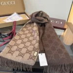 Gucci GG Jacquard Gradient Cashmere Scarf - Image 9