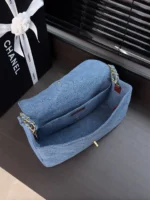 Chanel 26S Denim Maxi Flap Bag 32cm - Image 9