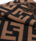 Fendi FF Diagonal Hooded Poncho 140x140cm - Image 7