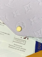 Louis Vuitton Sarah Wallet Monogram Empreinte Misty Lilac 19cm - Image 9