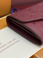 Louis Vuitton Sarah Wallet Monogram Empreinte Bordeaux 19cm - Image 9