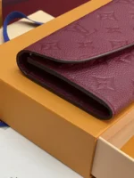 Louis Vuitton Emilie Wallet Monogram Empreinte Bordeaux 19cm - Image 9