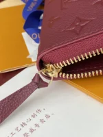 Louis Vuitton Monogram Empreinte Zip Wallet Bordeaux 19cm - Image 9