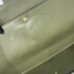 Chanel Maxi Suede Handbag in Army Green - Image 9