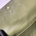 Chanel Maxi Suede Handbag in Army Green - Image 9