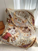 Louis Vuitton x TM Monogram Superflat Flowers Scarf 135x135 cm - Image 9