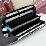 Gucci 2026 Web Stripe Leather Zip Around Wallet Black - Image 9