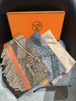 Hermes Double-Sided Scarf Classical Men's Design 35*200cm - Image 9