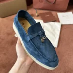 Loro Piana Summer Charms Walk Women's Suede Moccasin FAE5444 W1CZ - Image 8