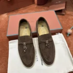Loro Piana Summer Charms Walk Women's Suede Moccasin FAE5444 H0X4 - Image 8