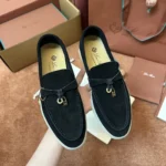 Loro Piana Summer Charms Walk Women's Suede Moccasin FAE5444 8000 - Image 8