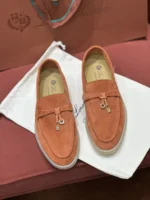 Loro Piana Summer Charms Walk Women's Suede Moccasin FAE5444 L443