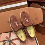 Loro Piana Summer Charms Walk Women's Suede Moccasin FAE5444 R0B4 - Image 8