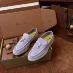 Loro Piana Summer Charms Walk Women's Suede Moccasin FAE5444 401F