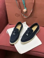 Loro Piana Summer Charms Walk Women's Suede Moccasin FAE5444 W000 - Image 8