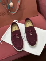 Loro Piana Summer Charms Walk Women's Suede Moccasin FAE5444 Q07N