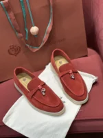 Loro Piana Summer Charms Walk Women's Suede Moccasin FAE5444 L0AU